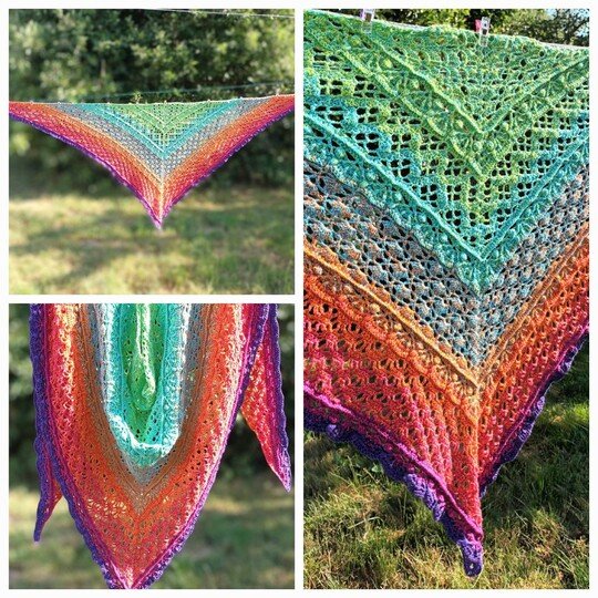 Häkelanleitung Dreieckstuch "Ineira"