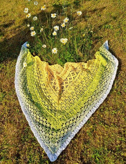 Häkelanleitung Dreieckstuch "Ineira"