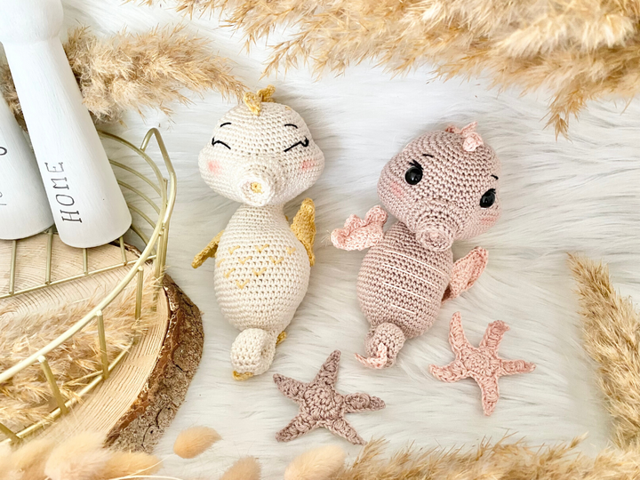 Seepferdchen Maila- Häkelnaleitung Amigurumi/ Kuscheltier von Wolldiamant