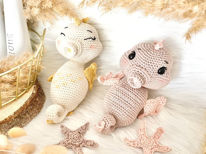 Seepferdchen Maila- Häkelnaleitung Amigurumi/ Kuscheltier von Wolldiamant