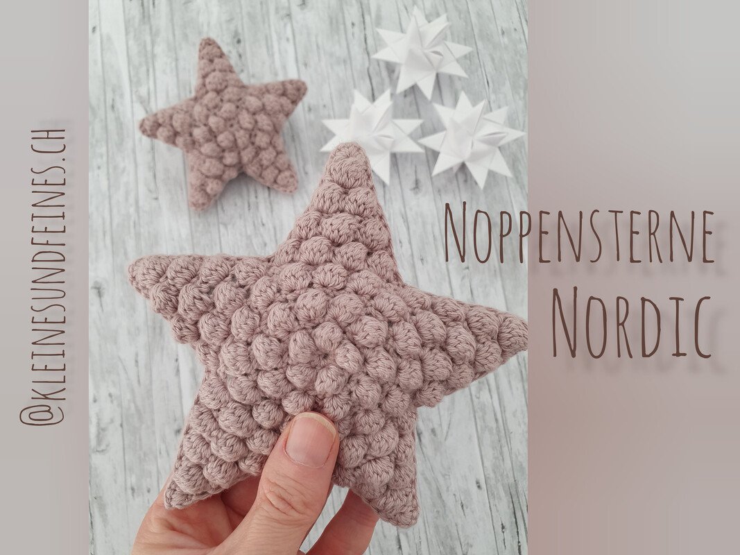 Crochet stars "Bubble Stars Nordic" - PDF crochet pattern - NO sew pattern