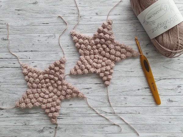 Sterne h&auml;keln "Noppensterne Nordic" - H&auml;kelanleitung PDF - Bild 2