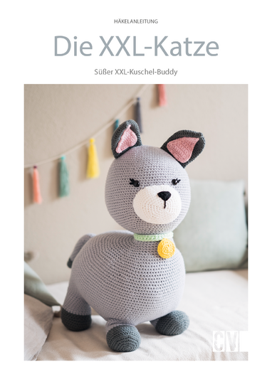Kuscheltier / Amigurumi XXL-Katze "Big Buddy" Häkelanleitung // PDF