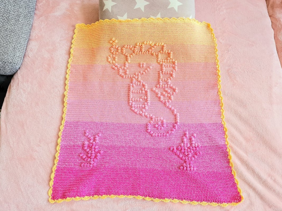 Babydecke Seepferdchen