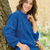 Pullover mit Zopfmuster in Blau