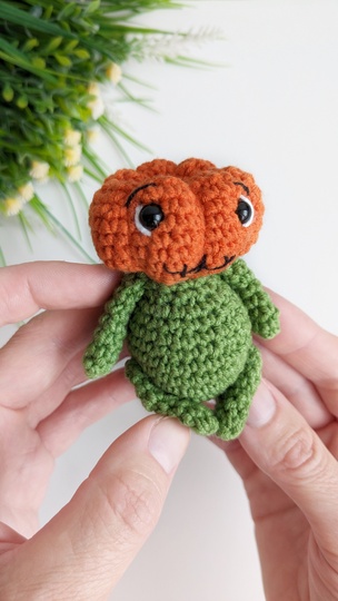Crochet pumpkin man pattern, amigurumi doll halloween decor, easy crochet p