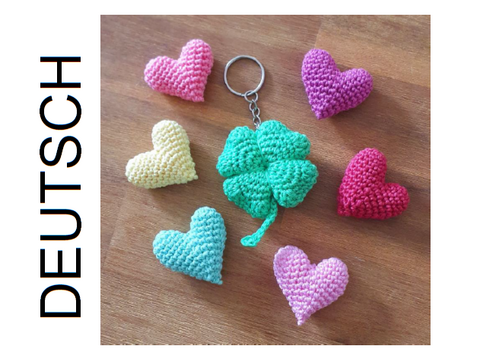 Häkelanleitung Kleeblatt mit Herz PDF