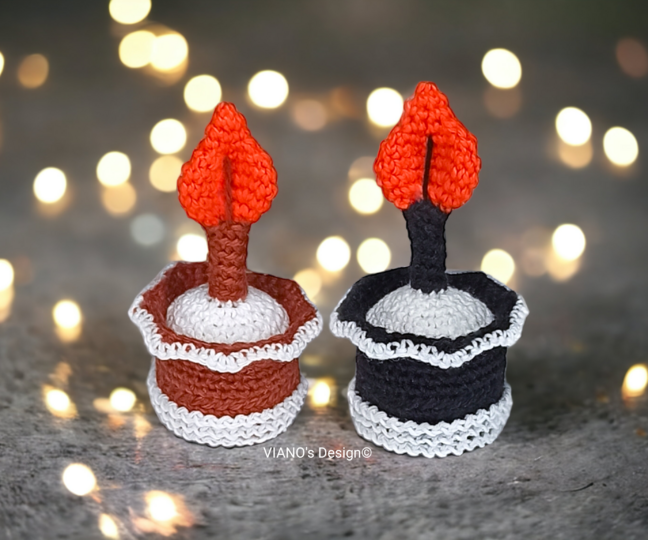 Low Sew Crochet Pattern Christmas Miniature Candle