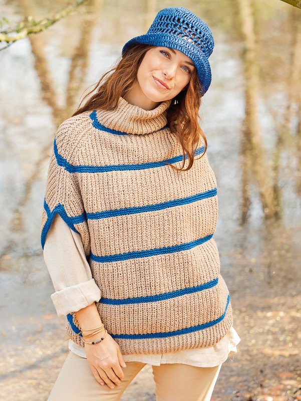 Oversize-Pullunder mit Streifen