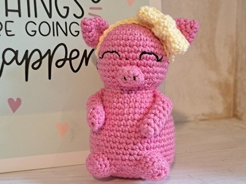 Häkelanleitung Schweinchen Gloria