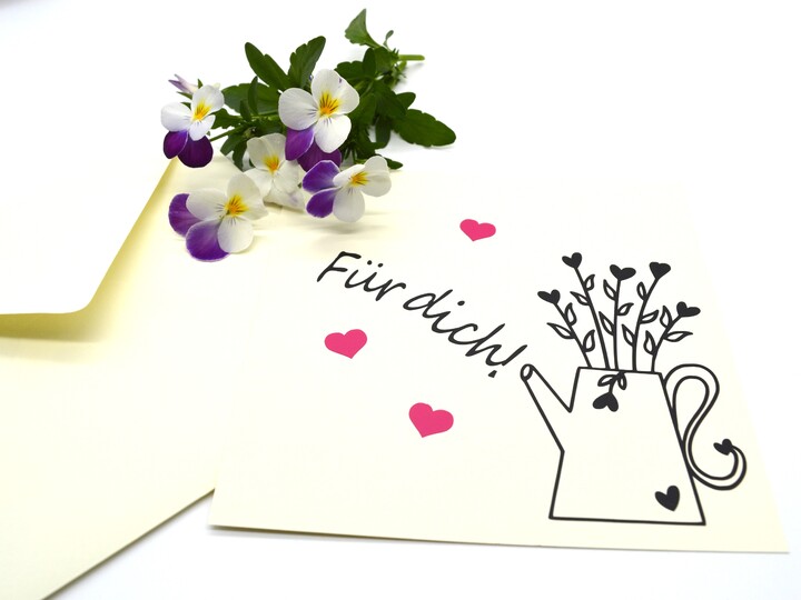 Plotterdatei Kanne Herzen für dich