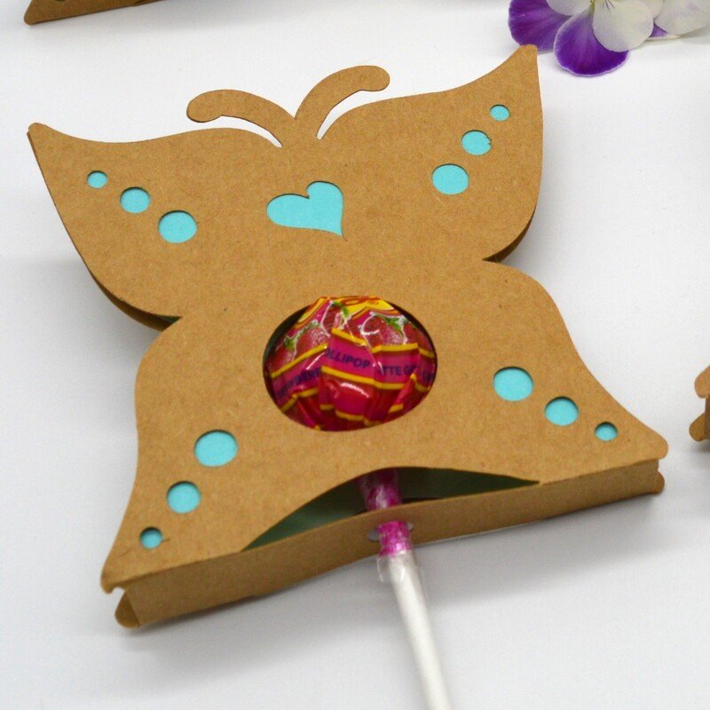 Plotterdatei Schmetterling für Lutscher und Schokokugeln