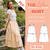 Summer skirt pattern, tiered midi skirt with ruffles sewing, simple easy