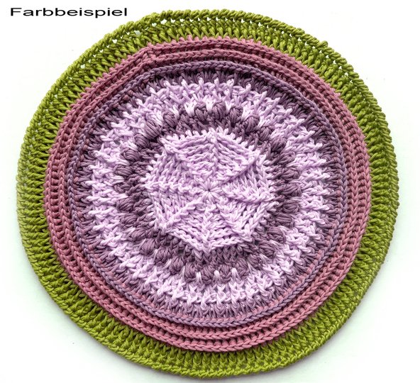 Rundes Grannydeckchen oder kleiner Teppich
