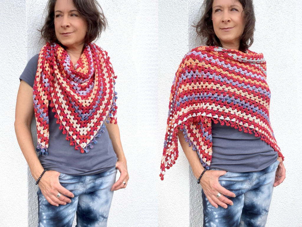 Dreieckstuch "Summer Of Love - Hippie Trail" im Boho-Style | Häkelanleitung