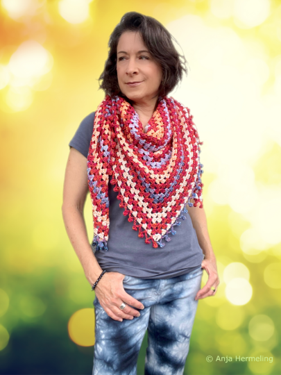 Dreieckstuch "Summer Of Love - Hippie Trail" im Boho-Style | Häkelanleitung