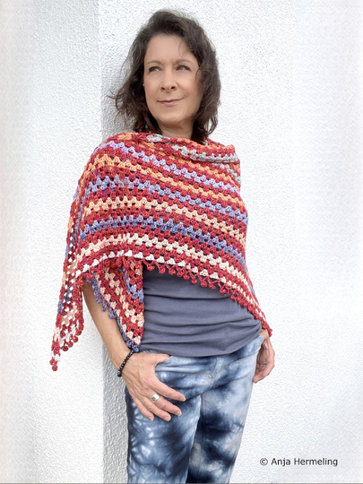 Dreieckstuch "Summer Of Love - Hippie Trail" im Boho-Style | Häkelanleitung