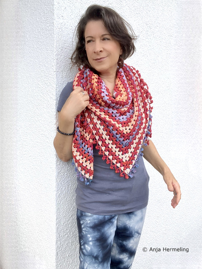 Dreieckstuch "Summer Of Love - Hippie Trail" im Boho-Style | Häkelanleitung