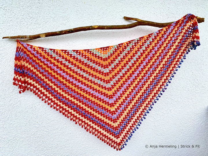 Dreieckstuch "Summer Of Love - Hippie Trail" im Boho-Style | Häkelanleitung