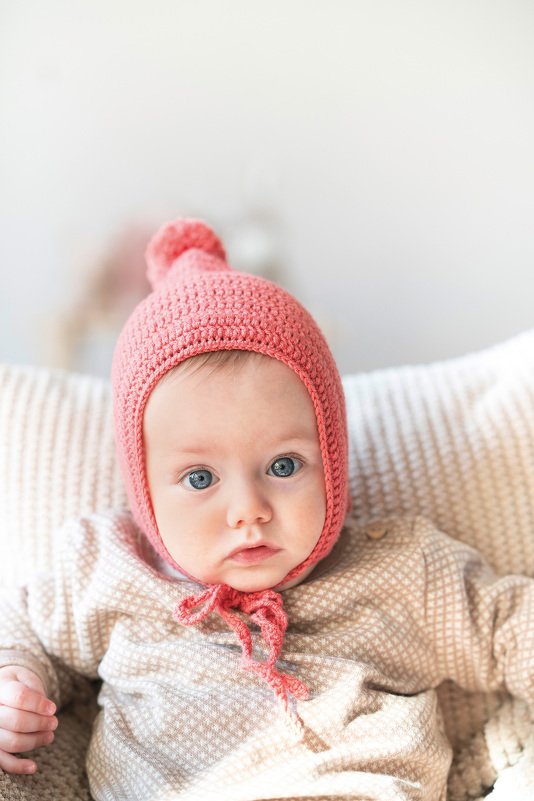 Zwergenmütze / Baby-Mütze "Malin" simpel mit Bommel Häkelanleitung // PDF - Bild 3