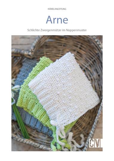 Zwergenmütze / Baby-Mütze "Arne" im Noppenmuster Häkelanleitung // PDF