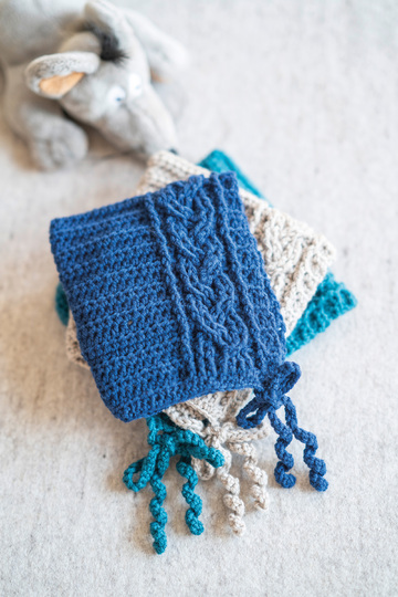 Zwergenmütze / Baby-Mütze "Emil" mit Zopfmuster-Bund Häkelanleitung // PDF