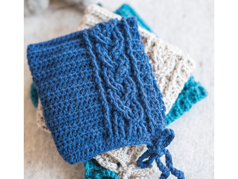 Zwergenmütze / Baby-Mütze "Emil" mit Zopfmuster-Bund Häkelanleitung // PDF