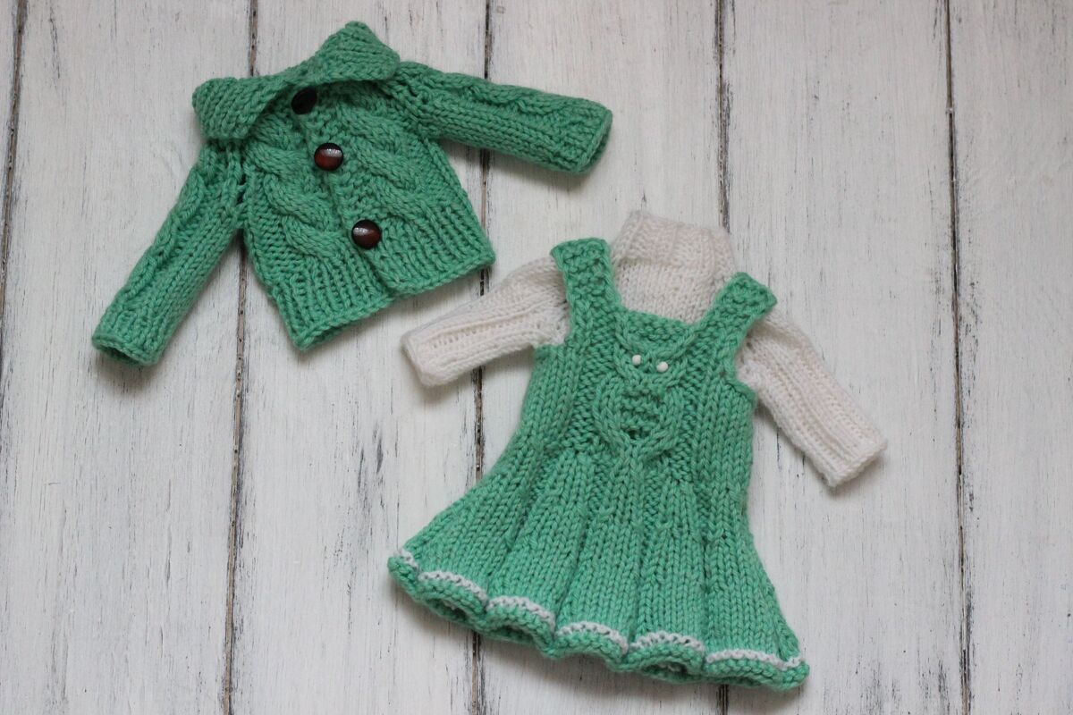 Strickanleitung für Puppengarnitur 06 - Bild 7