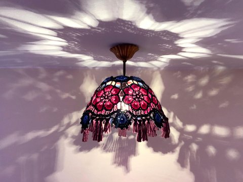 Gehäkelter Lampenschirm Tiffany - ohne Metallgestell