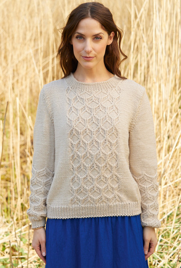 Pullover mit Strukturmuster in Beige