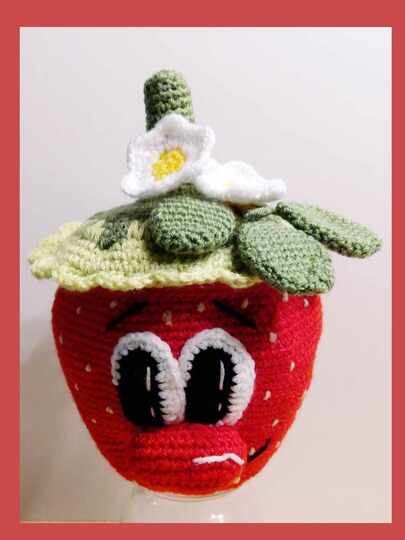 Häkelanleitung / Amigurumi / Erdbeer~Geschenke~Becher