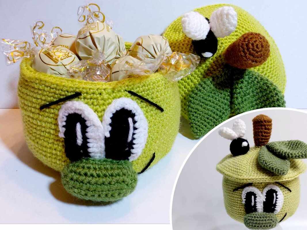 Häkelanleitung / Amigurumi / Apfel~Geschenke~Becher