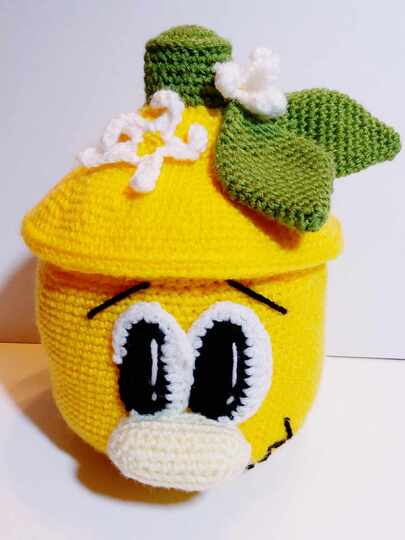 Häkelanleitung / Amigurumi / Zitronen~Geschenke~Becher