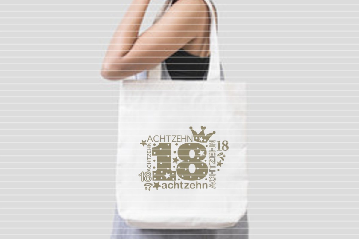 Zahl Achtzehn Plotterdatei SVG DXF FCM - Bild 4