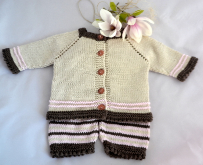Strickanleitung * Baby Jacke & Hose * Set * 3 Größen