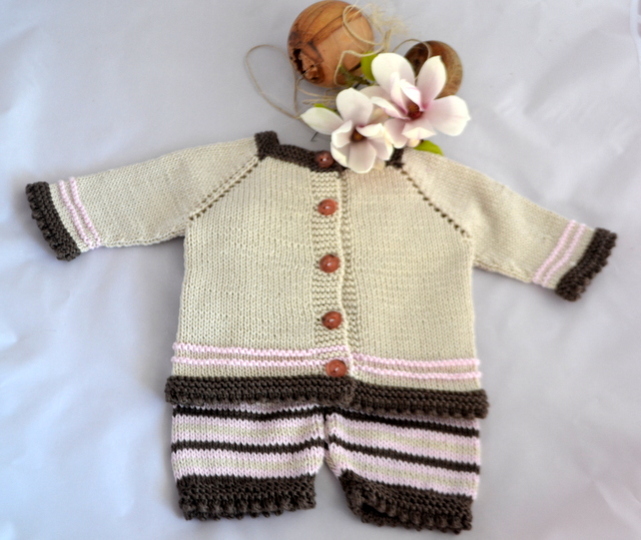 Strickanleitung * Baby Jacke & Hose * Set * 3 Größen