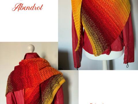 Häkelanleitung Tuch Abendrot