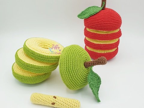 Apfel Stapelturm Häkelanleitung PDF