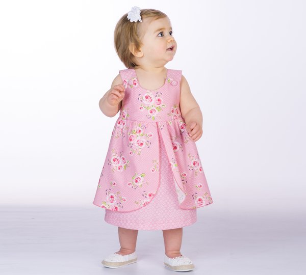 Baby Dress & Bloomers ROSA STELLA PDF Sewing Pattern 0m–4y