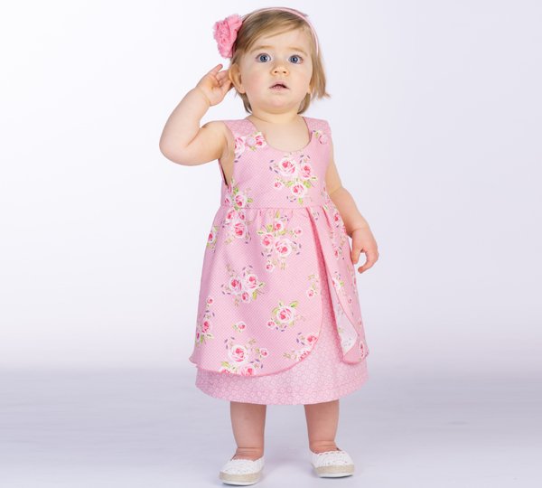 Baby Dress & Bloomers ROSA STELLA PDF Sewing Pattern 0m–4y