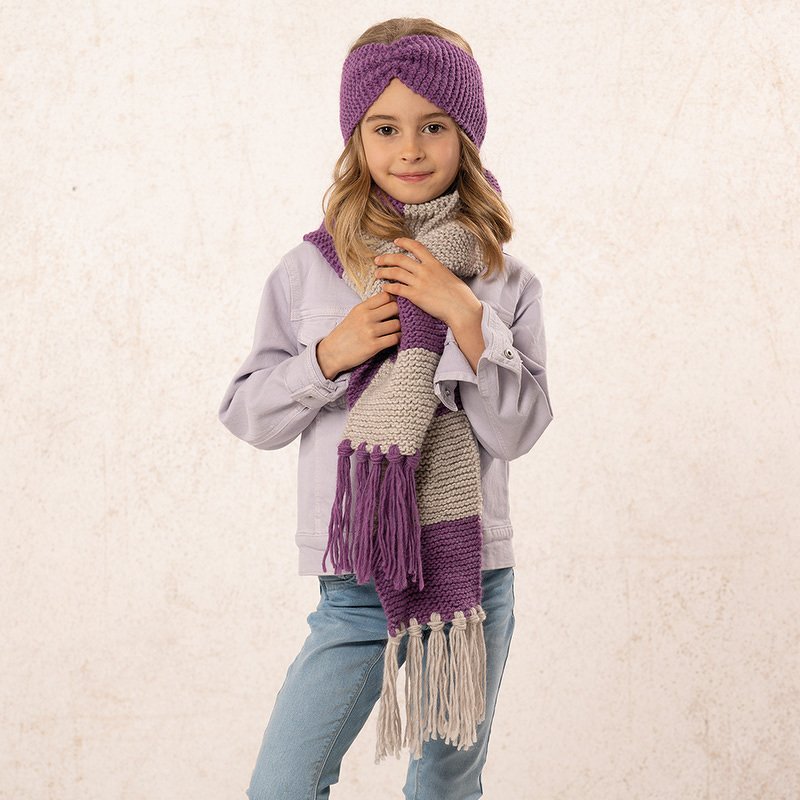 Strickanleitung Stirnband mit Schal "Bari" 764085
