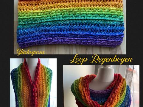 Häkelanleitung Loop Regenbogen
