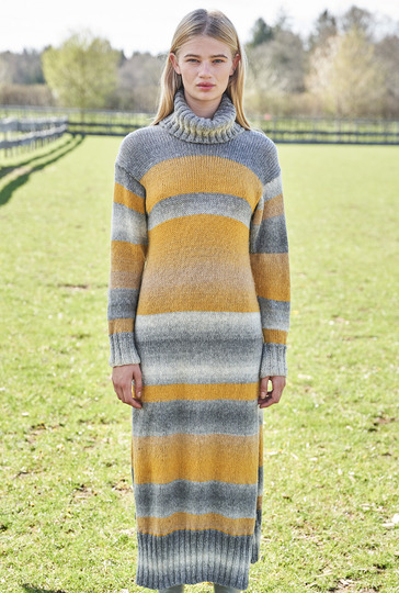 Herbstliches Kleid im Farbverlauf