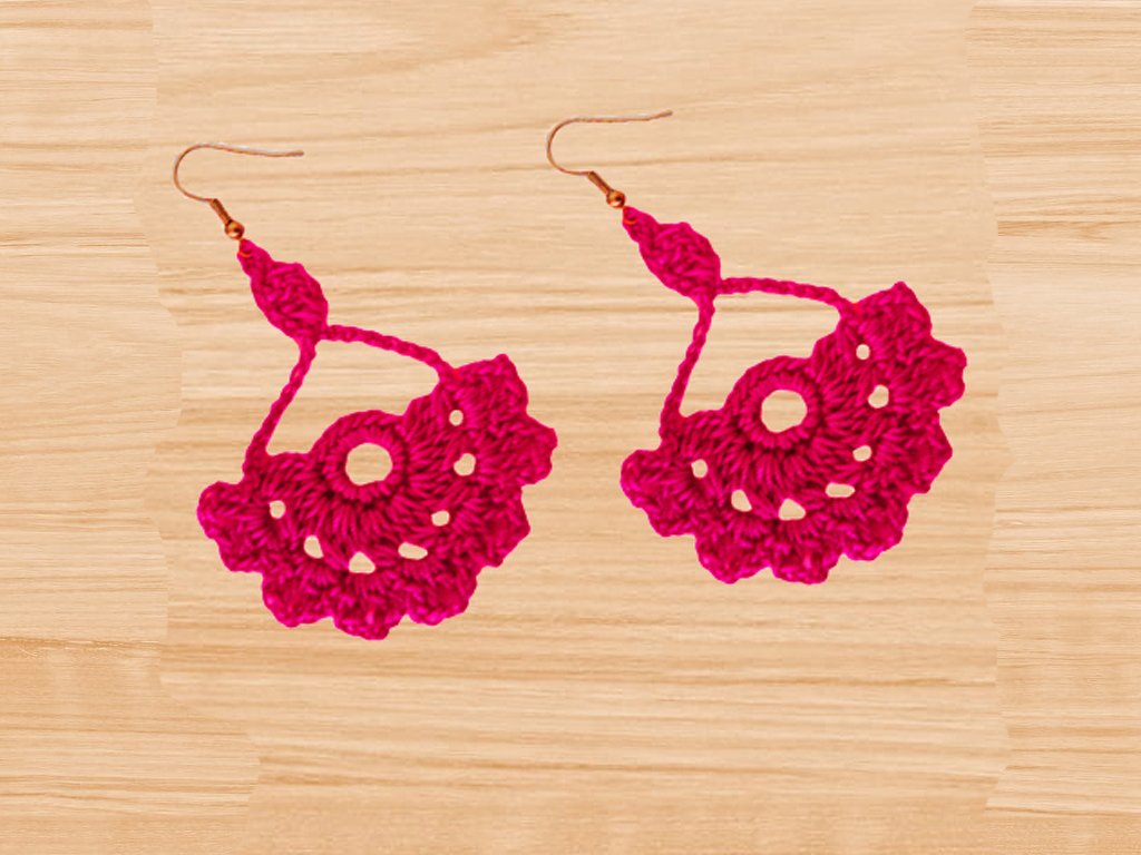Crochet Flower Earrings Pattern - Image 6