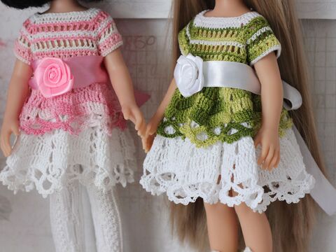 Häkelanleitung für Puppenkleid Amelia