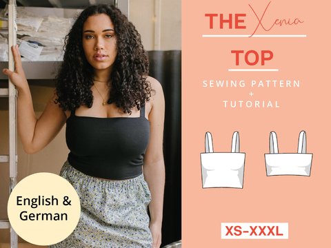 Sommertop Schnittmuster, Oberteil Jersey nähen, Einfach