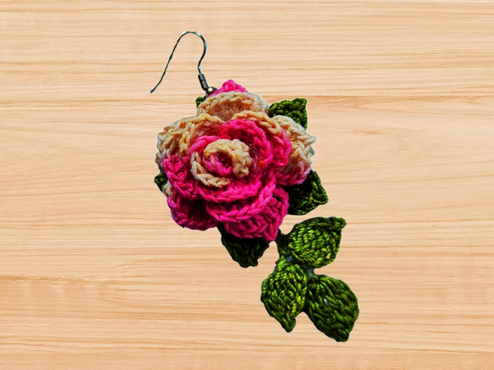 Häkelanleitung für Blumenohrringe