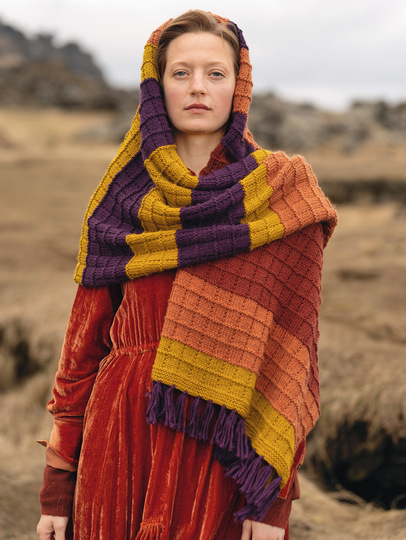 Schal im Kästchenmuster