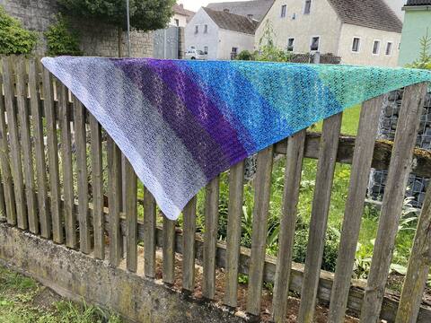 Häkelanleitung asymmetrisches Tuch Restina