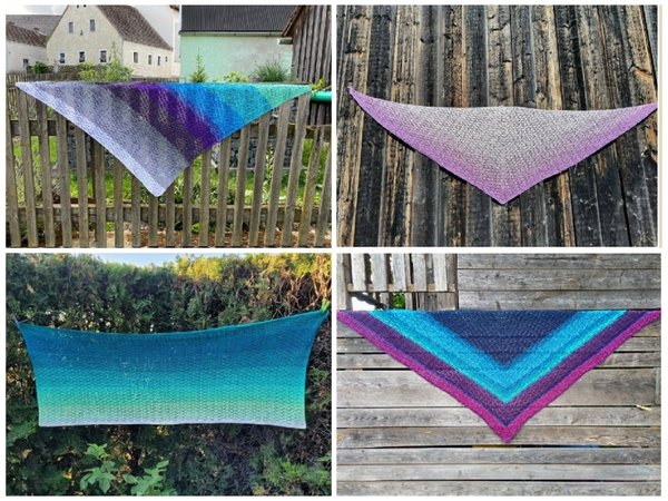 Häkelanleitung Restina im Set - 1 Muster - 4 Formen